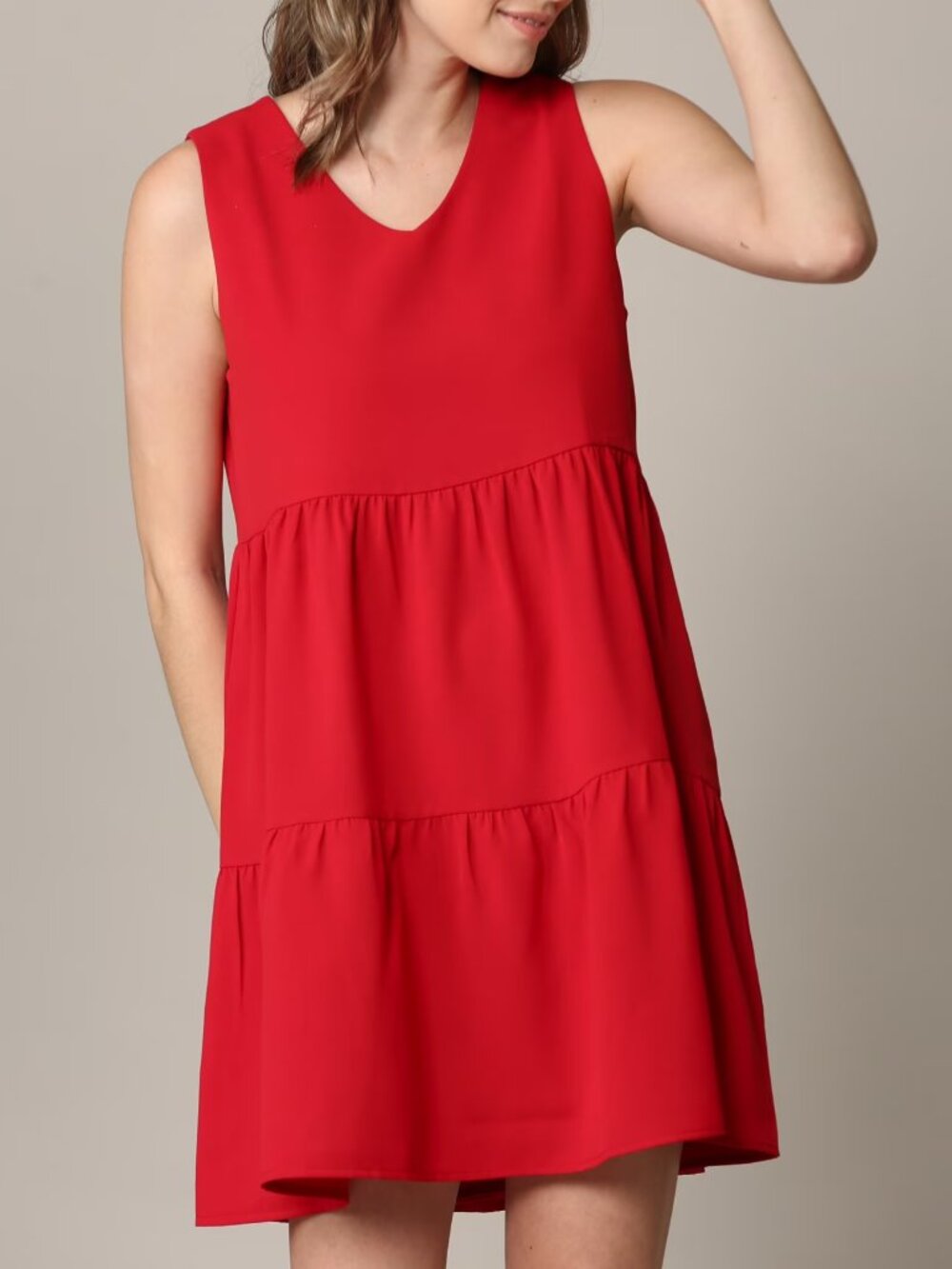 Red Tiered Dress | Premium Made by Lock & Love
